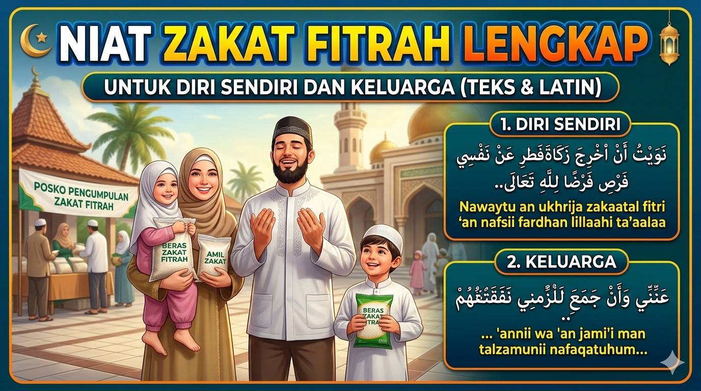 Niat Zakat Fitrah Lengkap: Bacaan untuk Diri dan Keluarga